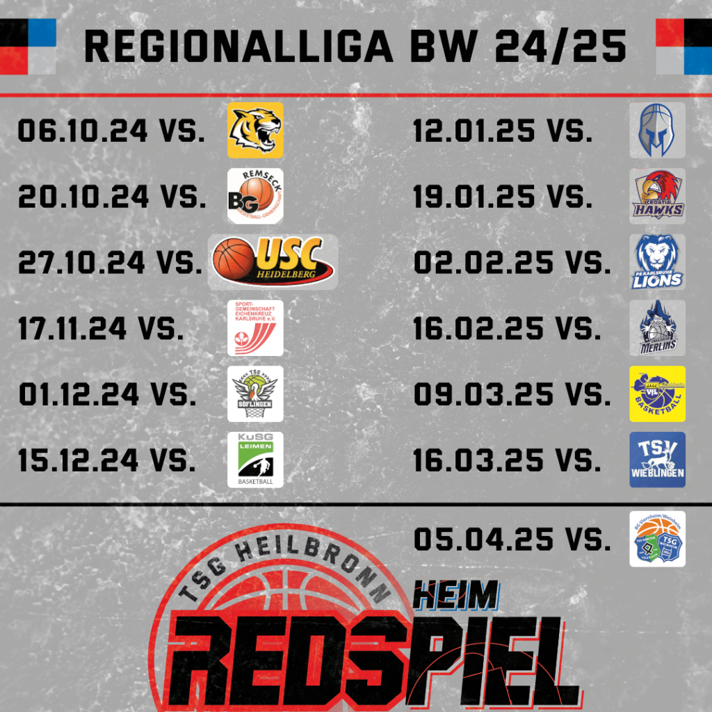 REDS Heimspiele Regionalliga 24/25